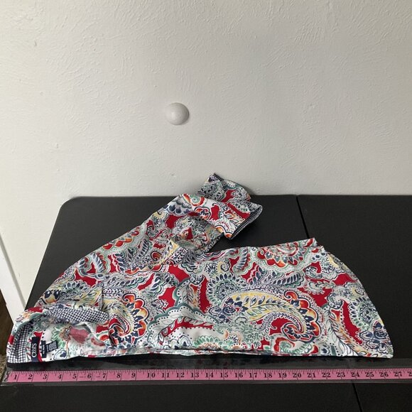 Champs Shirt Women XL Multicolor Paisley Button Up No Iron 3/4‎ Sleeve Classic - Picture 12 of 13